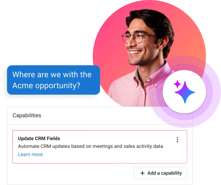 Self-updating CRM interface
